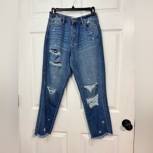 Jelly Jeans Distressed Blue Mom Jeans